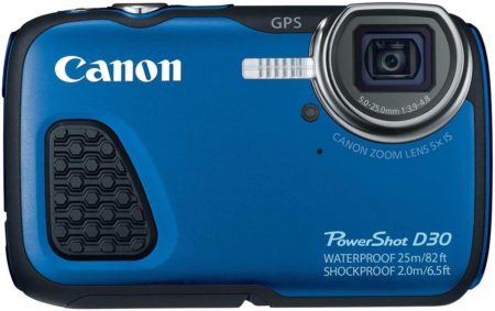 Image of Canon D30-Waterproof Digital Camera in blue colour