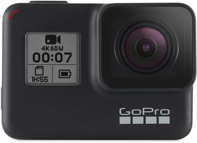 This is an image of a black Hero 7 camera by GoPro. 