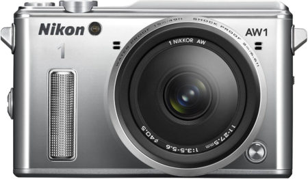 This is an image of Nikon 1 AW1 14.2 MP HD Waterproof, Shockproof Digital Camera System 