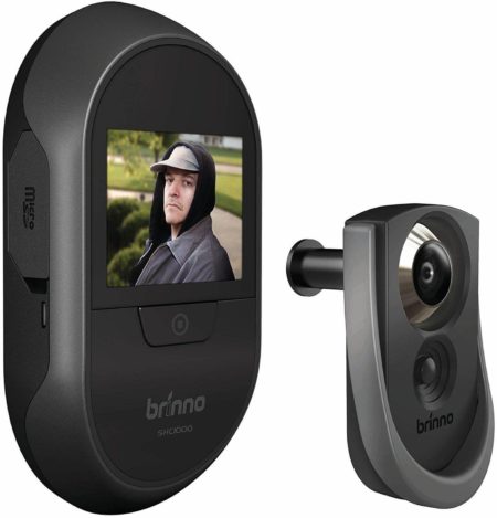 This is an image of Brinno Front Door Peephole Security Camera- Motion Detection - Knocking Sensor