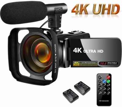 This is an image of a 4K UHD vlogging camera by Sauleoo. 