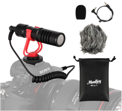 This is an image of Camera microphone mic shotgun pack in black color