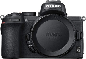 this is an image of the nikon z50 mirrorless camera