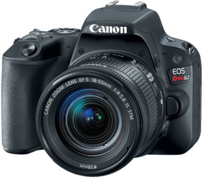 This is an image of Canon EOS Rebel SL2 DSLR Camera with 18-55mm STM Lens