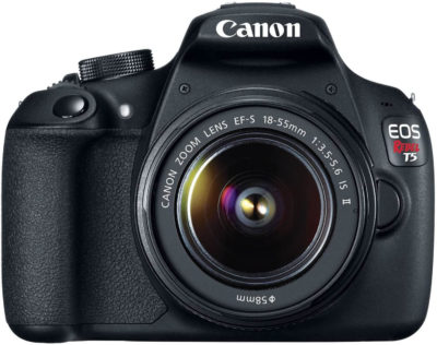 This is an image of Canon EOS Rebel T5 Digital SLR Camera Kit with EF-S 18-55mm IS II Lens