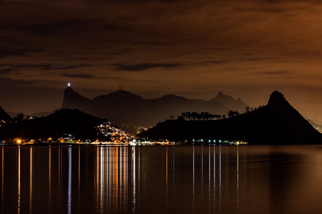 Nikon D3500 night sample across the water at Niteroi in Rio de Janeiro