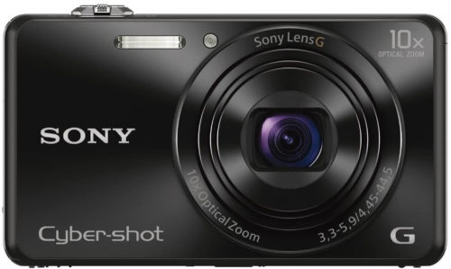 This is an image of a black Sony Cybershot 18.2 MP Digital Camera with 2.7-Inch LCD and 10x zoom