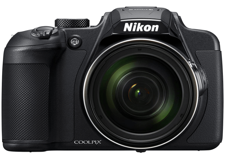 This is an image of a black Nikon Coolpix P900 camera with 16MP APS C sensor and 2000mm lens