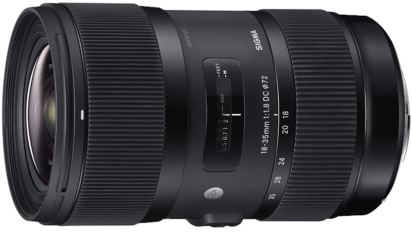 This is an image of a black Sigma Macro 105mm camera lens 