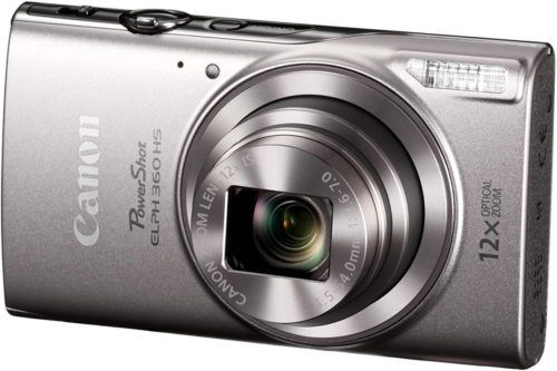 closeup of the Canon PowerShot ELPH 360 Digital Camera