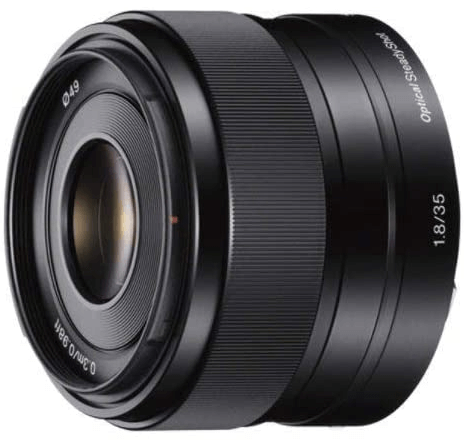 This is an image of a black Sony 35mm camera lens for sony a6500 camera 