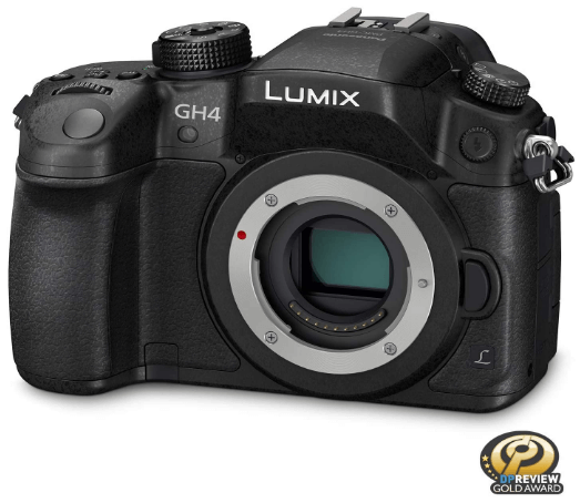 PANASONIC LUMIX GH4 Body 4K Mirrorless Camera, 16 Megapixels, 3 Inch Touch LCD, DMC-GH4KBODY (USA Black)