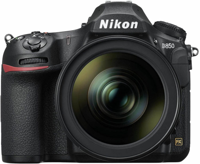 front view of the Nikon D850 digital camera