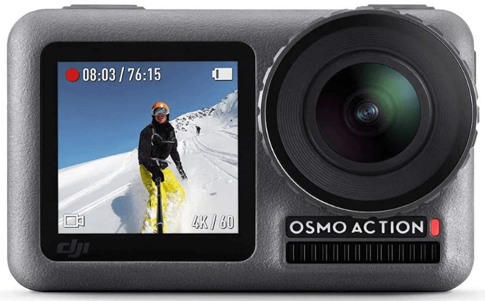 This is an image of a black DJI Osmo Action - 4K Action Camera