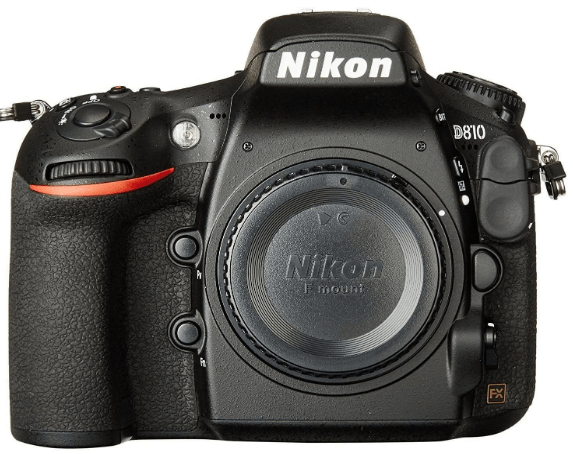 This is an image of a black Nikon D810 FX-format Digital SLR Camera