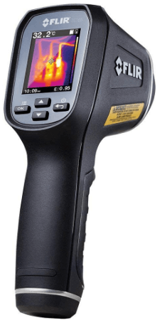 This is an image of a black FLIR TG165 - Spot Thermal Camera
