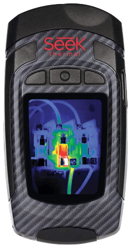 This is an image of a black Seek Thermal Revealpro – Ruggedized, High Resolution Thermal Imaging Camera