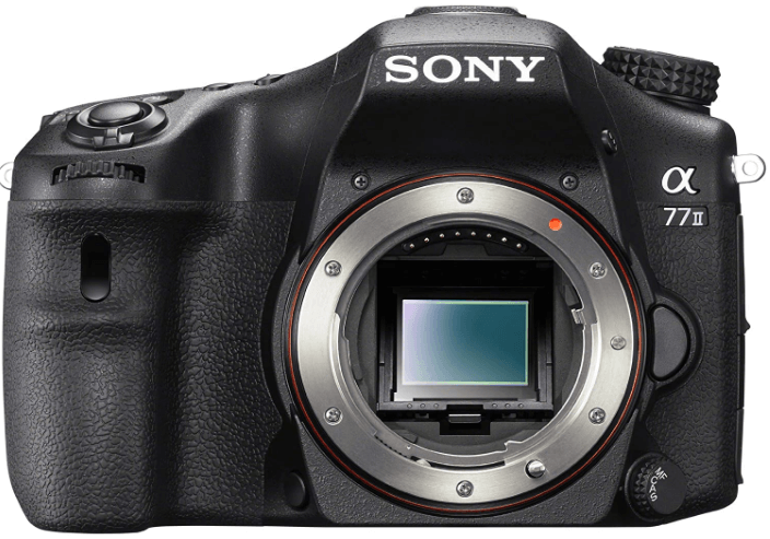 This is an image of ablack Sony A77II Digital SLR Camera