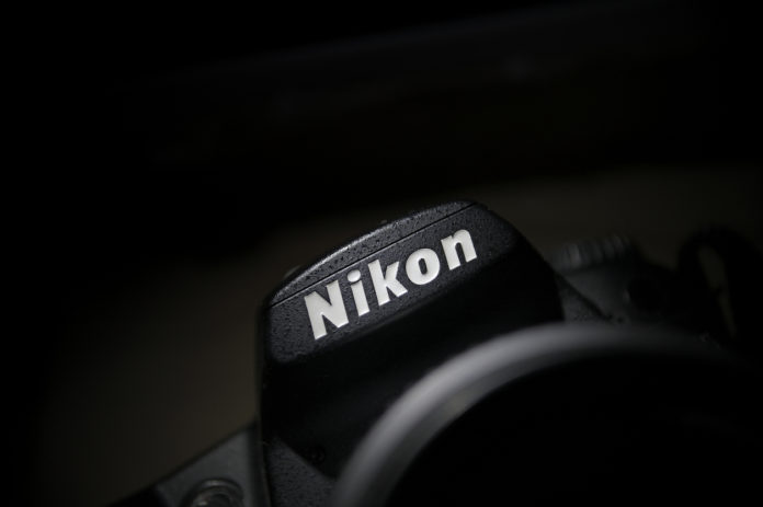 this is an image of a Nikon logo on a DSLR camera