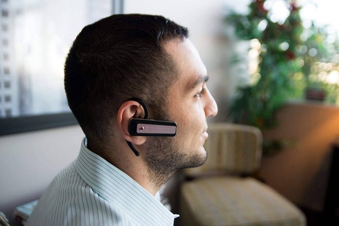 man wearing headphone with camera