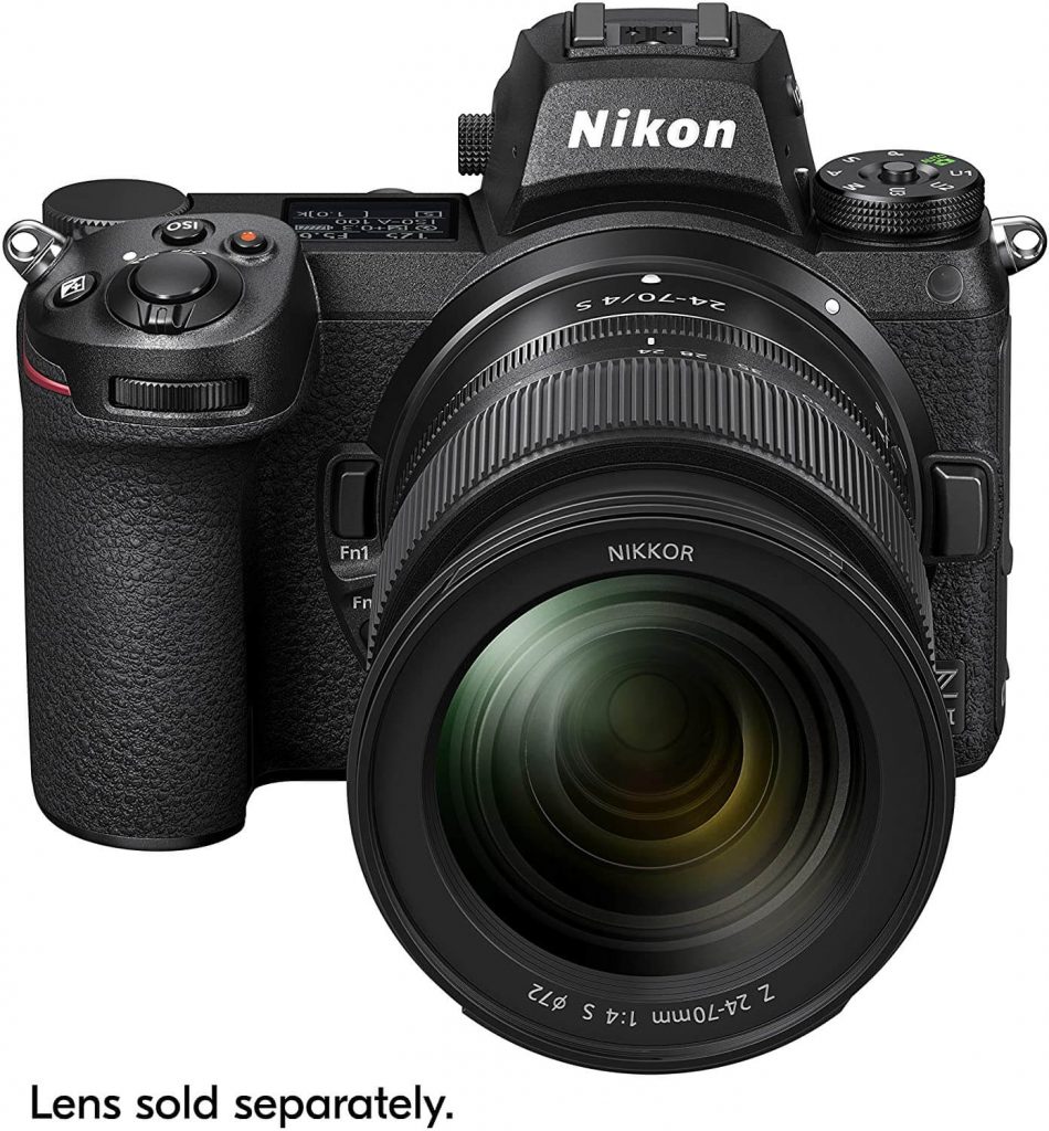 Nikon Z7 II camera with lens (front view)