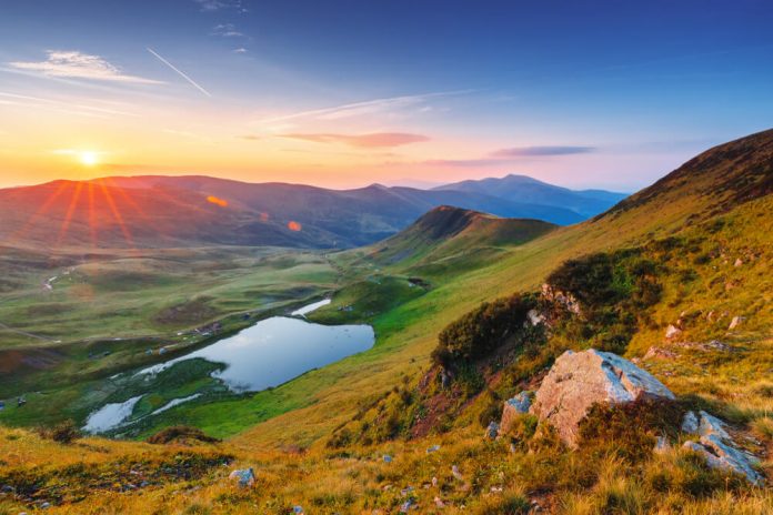 Picture of a landscape at sunset